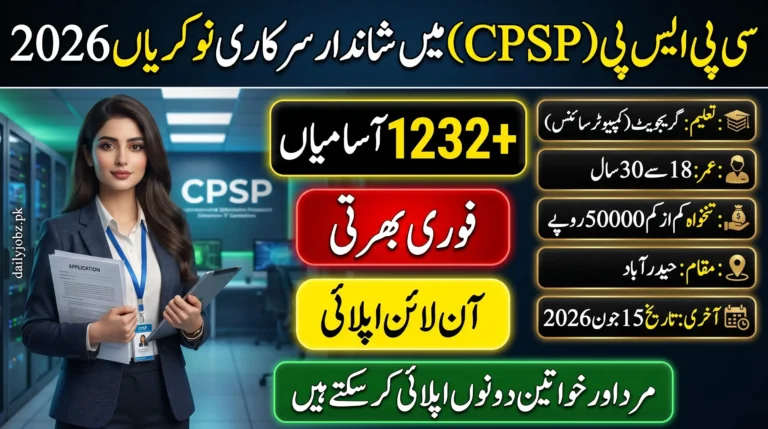 CPSP IT Officer Jobs 2026 Hyderabad advertisement featuring IT vacancies, eligibility criteria, salary details, age limit, and online application information.