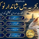 Join Pakistan Navy Jobs 2026 feature image showing Pakistan Navy Short Service Commission Course 2026-B details, online registration notice, male and female eligibility, and a navy officer with ships and helicopters in the background.