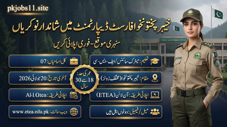 NFC Peshawar Jobs 2026 Apply Online via ETEA advertisement showing BPS-07 and BPS-09 vacancies, eligibility criteria, age limit, and application deadline.