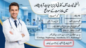 Institute of Kidney Diseases Hayatabad Peshawar Jobs 2026 official advertisement featuring Specialist Registrar, Trainee Registrar, Medical Officer ICU, Anesthesia, and Radiology vacancies in Peshawar.