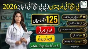 PPHI Balochistan Jobs 2026 feature image showing 125+ medical vacancies including Lady Medical Officer and specialist positions at the Tele-Health Nerve Centre Quetta.