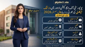 University of Education Lahore Visiting Faculty Jobs 2026 feature image showing the latest visiting faculty vacancies, eligibility criteria, and online application details for Fall Semester 2026.