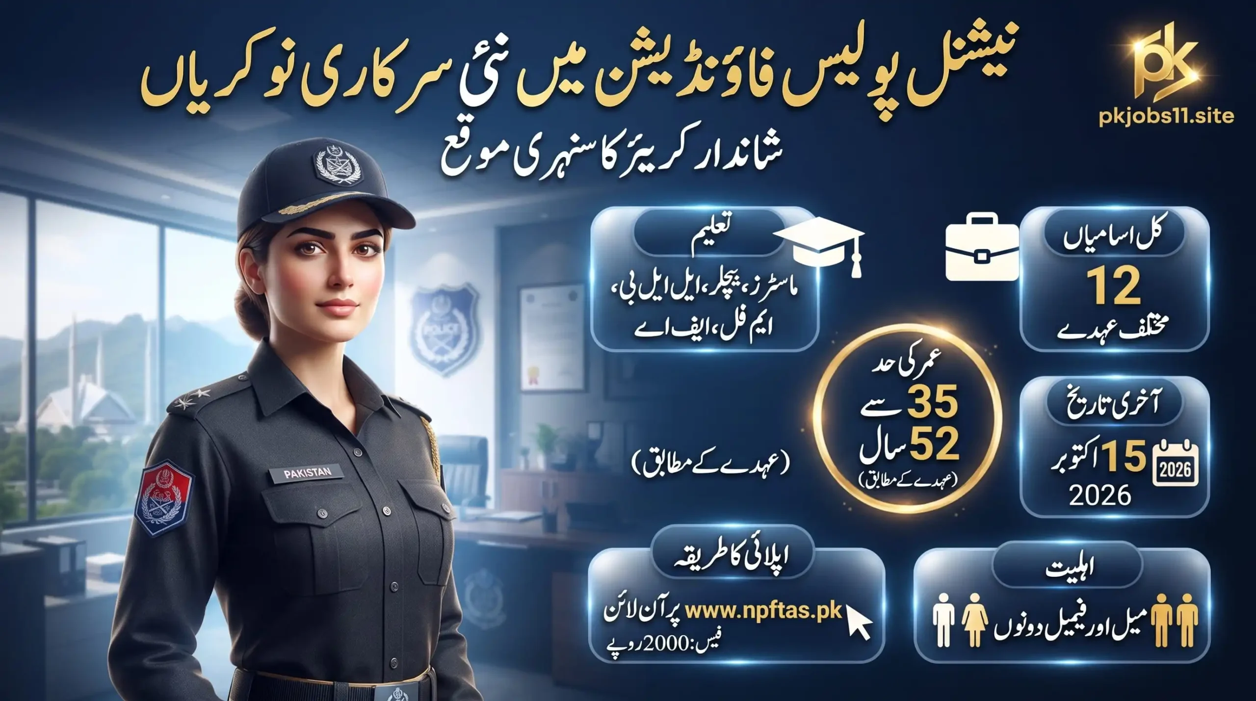 National Police Foundation Jobs 2026 – Latest Police Jobs in Pakistan for Male and Female Candidates